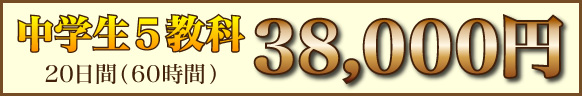 中学生5科講習費